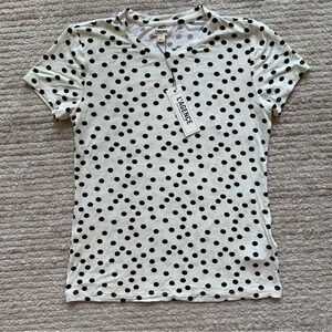 L’AGENCE Ressi Dot Stretch Top NWT Size Small